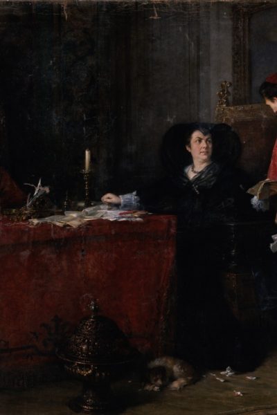 Guglielmo De Sanctis, Donna Olimpia Pamphili e Innocenzo X alla presenza di un cardinale